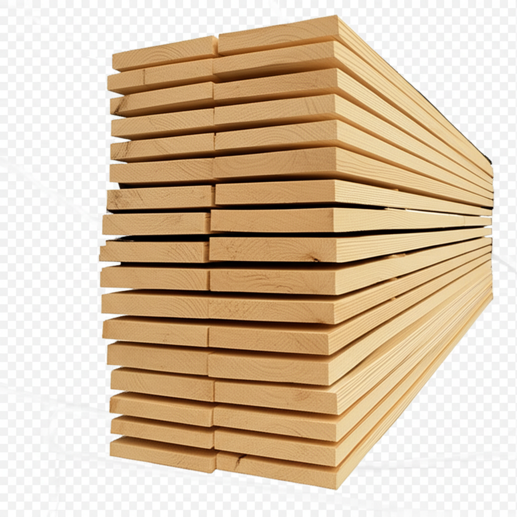 Stack of high-quality lumber